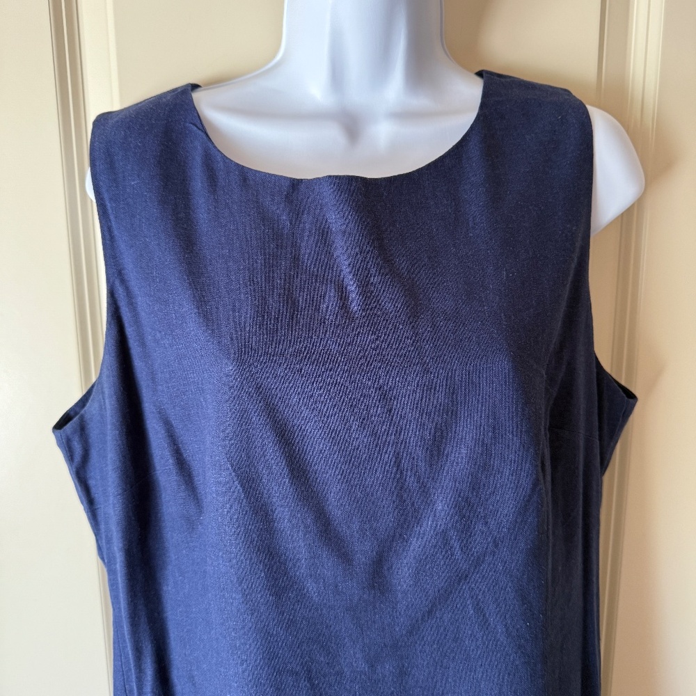 Chadwicks Linen Blend Sleeveless Dress size 14 - Picture 2 of 8